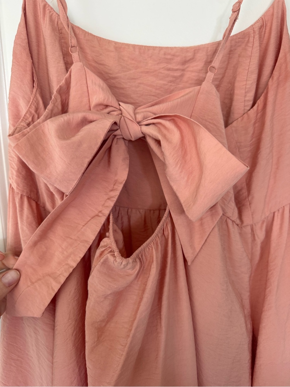 Pink Bow Back Maxi Dress | Size Large